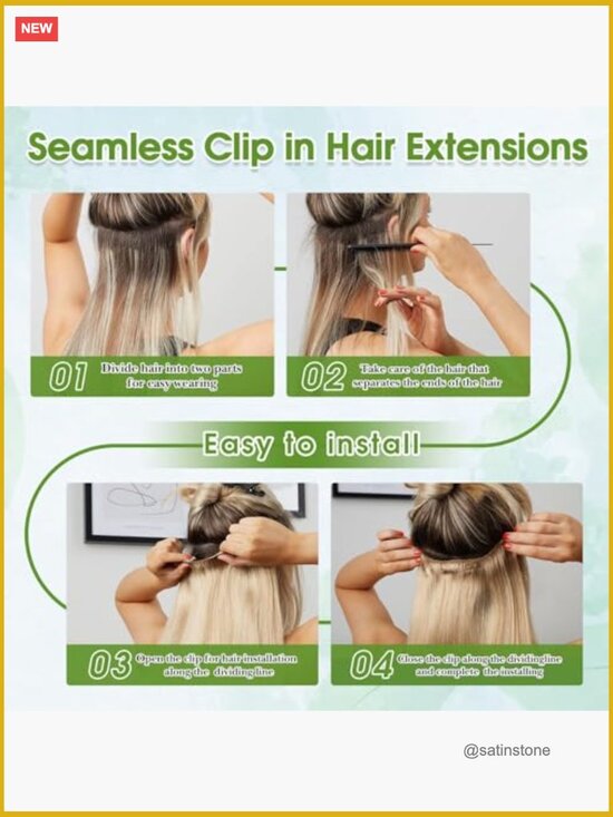 8pcs Straight 18/70g Seamless Double Weft Clip In Extensions Real Human Hair main image 4